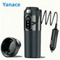 Yanace Smart Car Kettle 12V/24V Portable Electric Heating Cup with Digital Display Camping Office 500ml Capacity Black Design