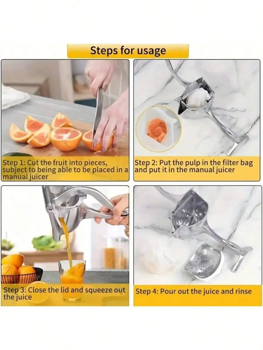 Large Manual Juicer, Multi-Function Hand Press Fruit Juicer With Lemon Squeezer, Lemon Juicer, Efficient Juicing, Easy To Use, Lightweight, High-Quality Material, Juicer, Healthy Lifestyle, Lemon Juicer, Kitchen Appliance, Ho