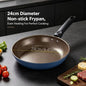 9.45 Inch Non-Stick Frying Pan, 24cm Kitchen Skillet for Steak, Eggs and Pancakes, Compatible with Induction & Gas Stove
