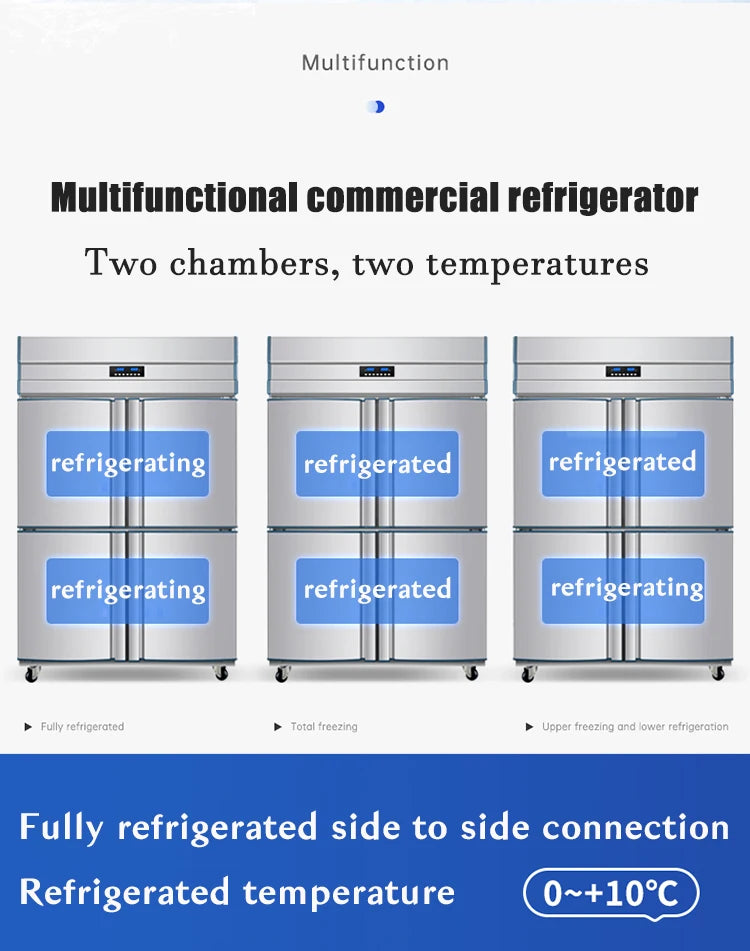 Rebirth Large 500 L 1000 L 1500 L 6 Doors 4 Door Commercial Kitchen Equipment Fridge Refrigerator