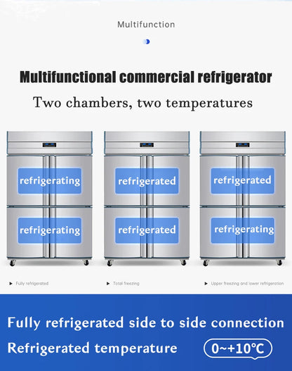 Rebirth Large 500 L 1000 L 1500 L 6 Doors 4 Door Commercial Kitchen Equipment Fridge Refrigerator