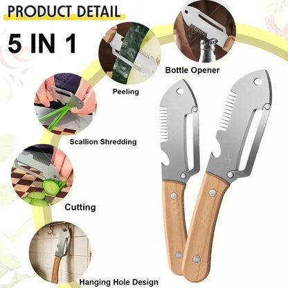 Kitchen Peeler Scissors Cutter Vegetable Peeler Bottle Opener Peeling Knife Fruit Kitchen Accessories Household Slicing Tools