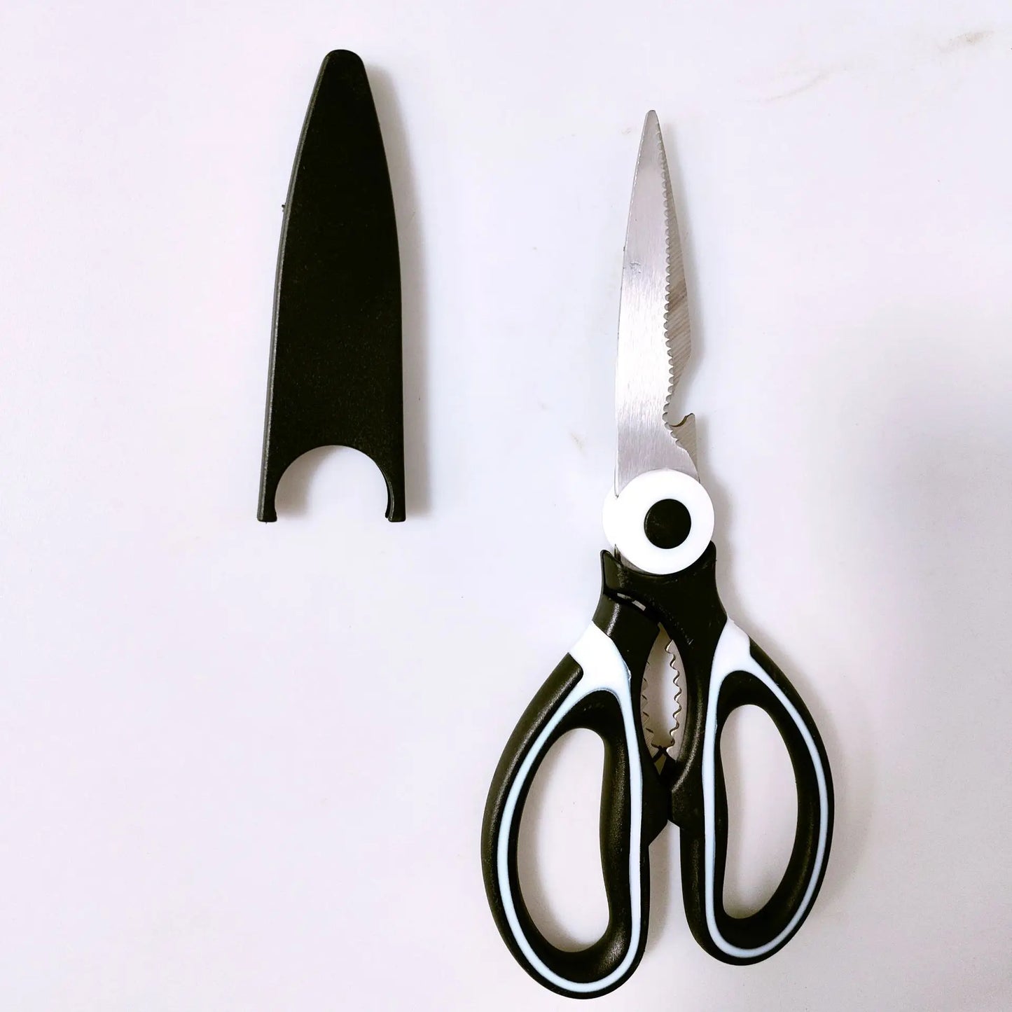 Multipurpose Stainless Steel Kitchen Scissors Heavy Duty Dishwasher Safe for Cutting Meat Poultry Fish and Opening Bottles