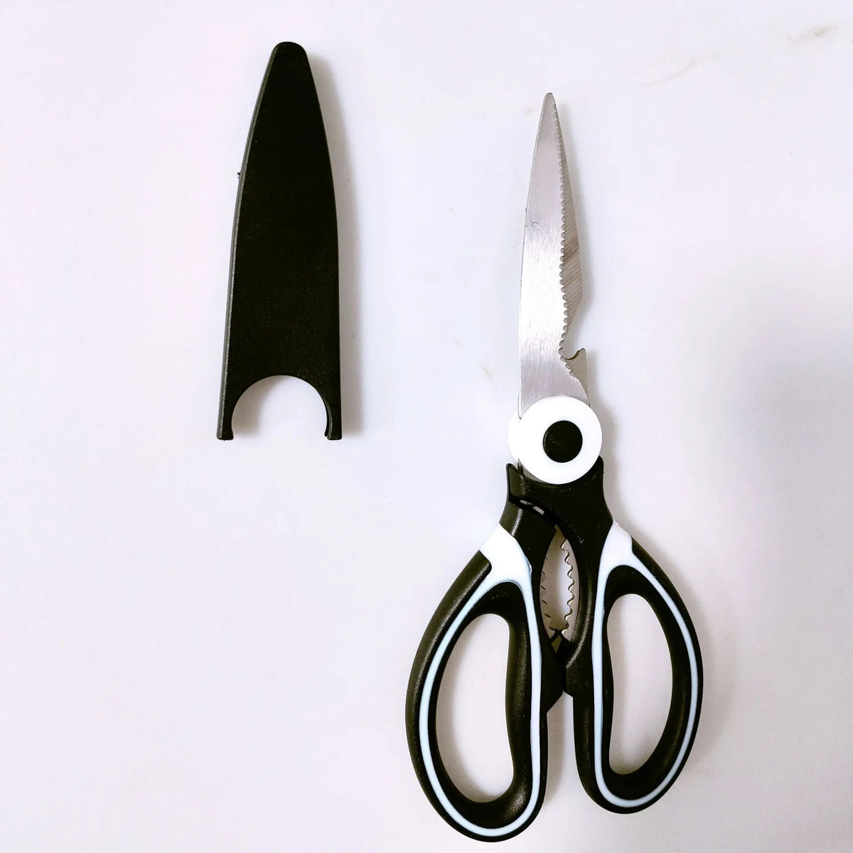 Multipurpose Stainless Steel Kitchen Scissors Heavy Duty Dishwasher Safe for Cutting Meat Poultry Fish and Opening Bottles