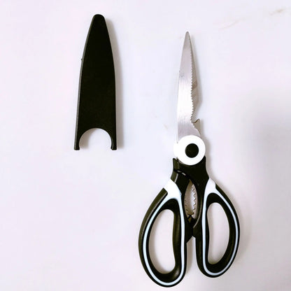 Multipurpose Stainless Steel Kitchen Scissors Heavy Duty Dishwasher Safe for Cutting Meat Poultry Fish and Opening Bottles
