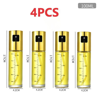 Glass Spray Bottle Kitchen Tool Spray Oiler Seasoning Condiment Bottle Pump Oil Pot Leak-Proof Grill BBQ Sprayer Oil Dispenser