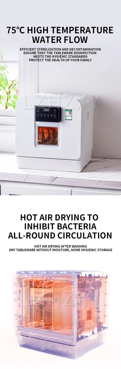 Tabletop Dishwasher Speed,Baby-Care,ECO&Dish Washer for Dorm,RV&amp Food grade high temperature resistant liner