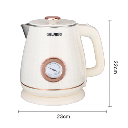GELAIBO electric kettle mechanical thermometer shows the temperature, high-quality temperature control, European-style fashion s