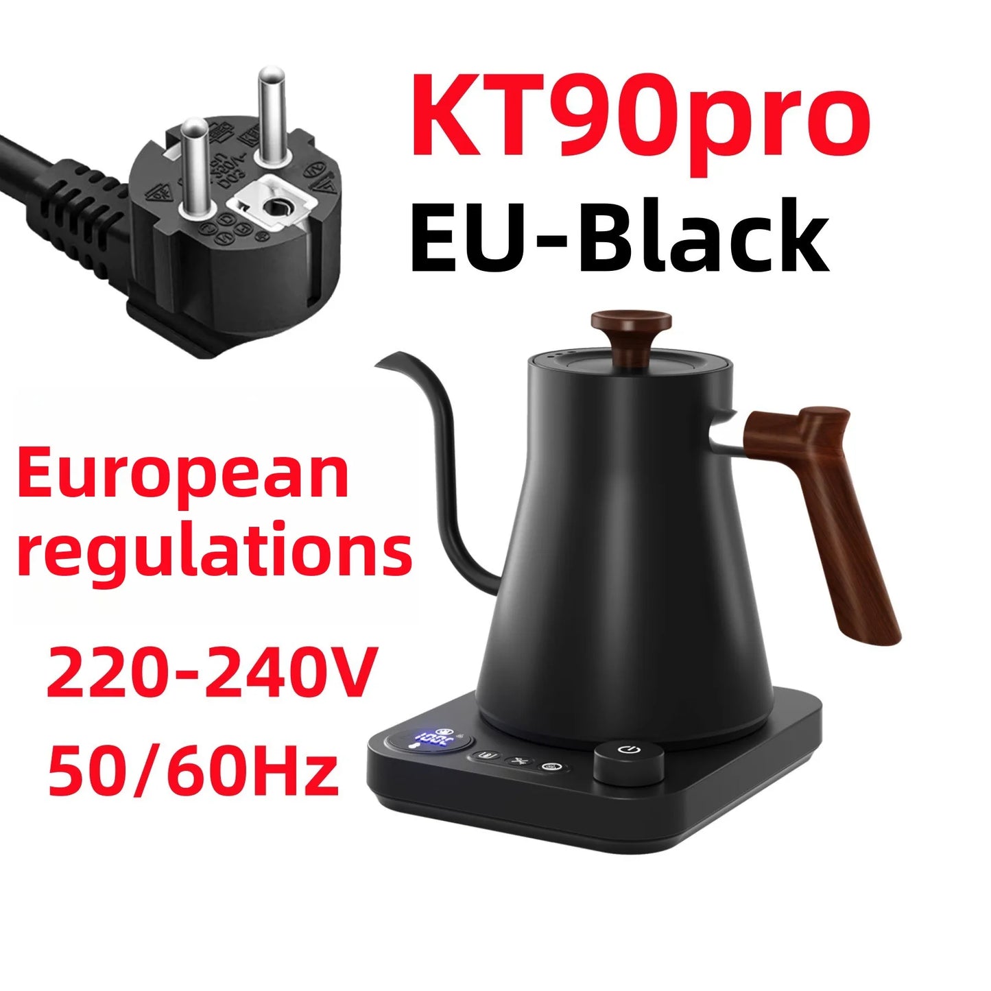 1200W/0.9L Gooseneck Electric Kettle LCD Display Pour Over Kettle for Coffee Tea,Intelligent Temperature Control,Quick Heating