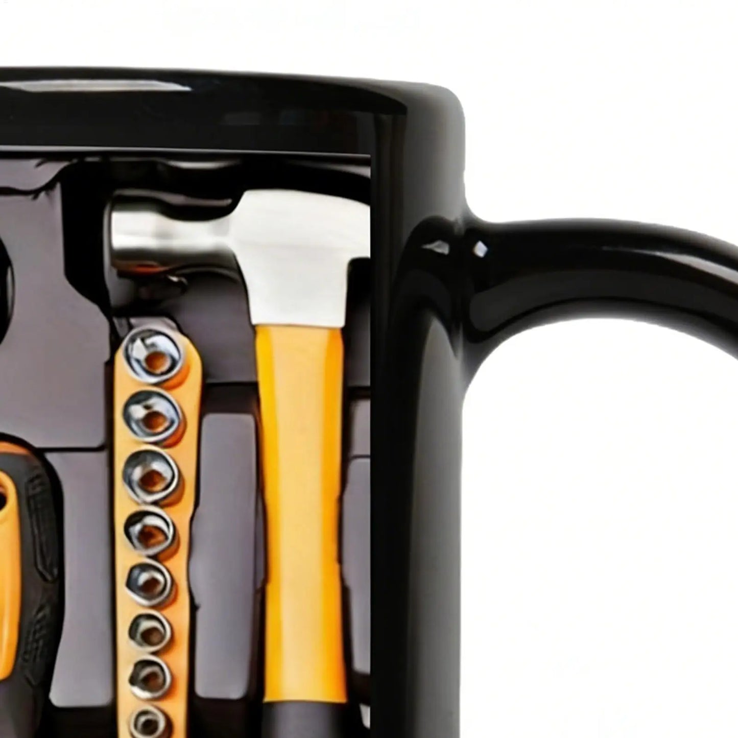 Mechanic Toolbox Mug 11 oz Ceramic Coffee Cup with C Shaped Handle Gift for Dad Husband Birthday Anniversary Workshop Garage