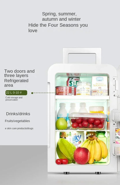 220V Mini Refrigerator Small Household Dormitory Car Mounted Refrigerator Mini Student Refrigeration Single Person Small  HCB1