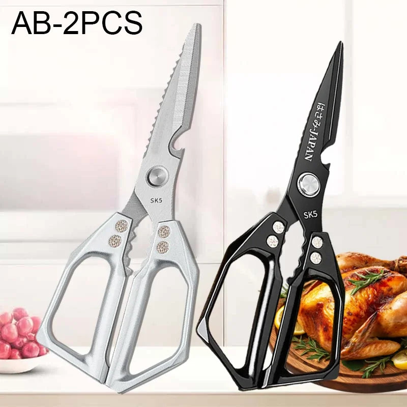WXCOO Japanese Household Chicken Bone Scissor SK5 Stainless Steel Multi-Purpose Shears Specialized Heavy-Duty Kitchen Scissors