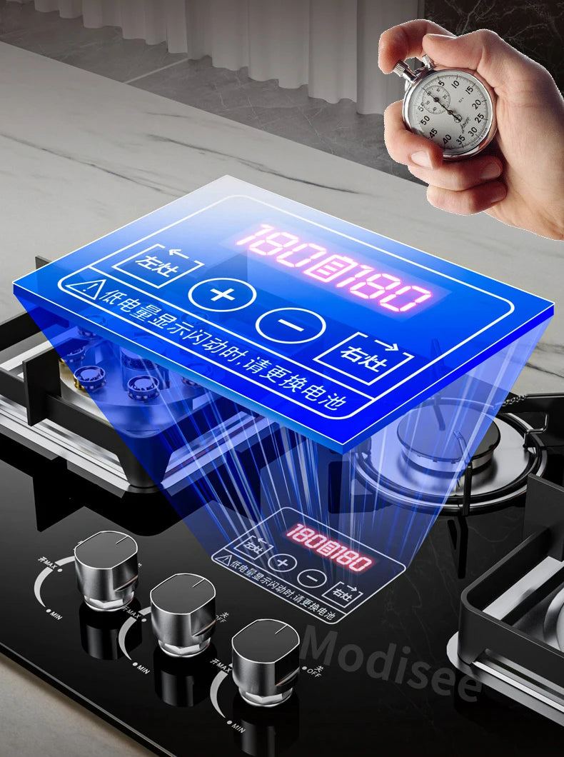 Built In Gas Hob 3 Burner Stove Dual Fuel LPG LNG Fierce Fire 3 Dual-Use Stoves For Household Kitchen High Pressure Fierce Flame