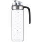 1/2pcs Transparent Glass Olive Oil Dispenser Refillable with Anti-drip Cover Soy Sauce Vinegar Oil Bottle Kitchen Accessories