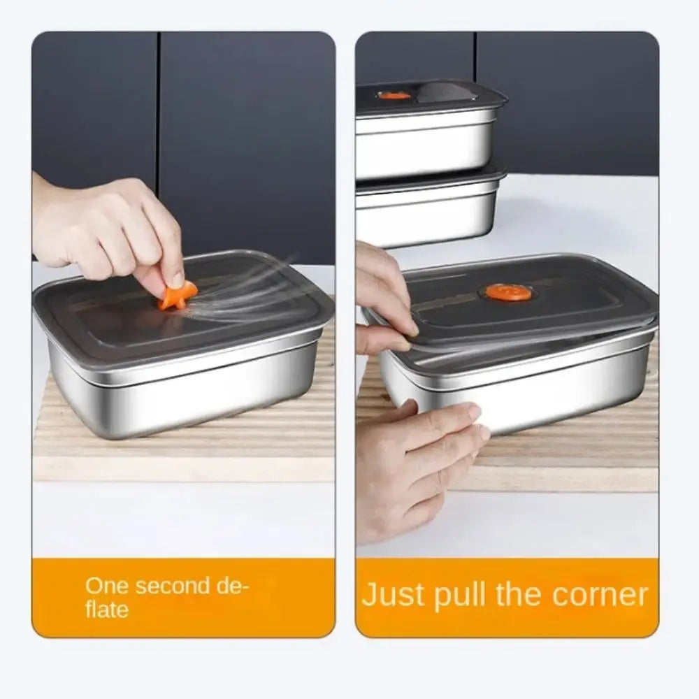 Stainless Steel Camping Lunch Box – Leak-Proof, Freezer & Microwave Safe Bento Container