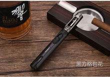 HONEST Metal Windproof Jet Blue Flame Butane Gas Lighter Visible Gas Window Outdoor Camping BBQ Kitchen Cigar Lighters Smoking