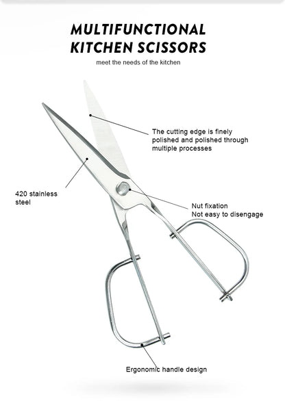 High-quality Sharp Kitchen Scissors, Kitchen Stainless Steel Detachable Food Scissors, Barbecue Scissors, Multi-purpose Scissors