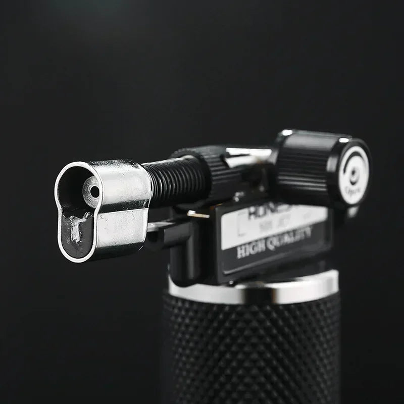 HONEST Double Flame Welding Gun Gas Torch Lighter Safety Lock Switch Jet Fire Open Fire Switching BBQ Kitchen Cigar Lighters