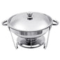 1/2/4 Pack Stainless Steel Chafing Dish Buffet Set 5L Round Chafers Buffet Food Warmers BBQ Party 316 For Parties Events Wedding