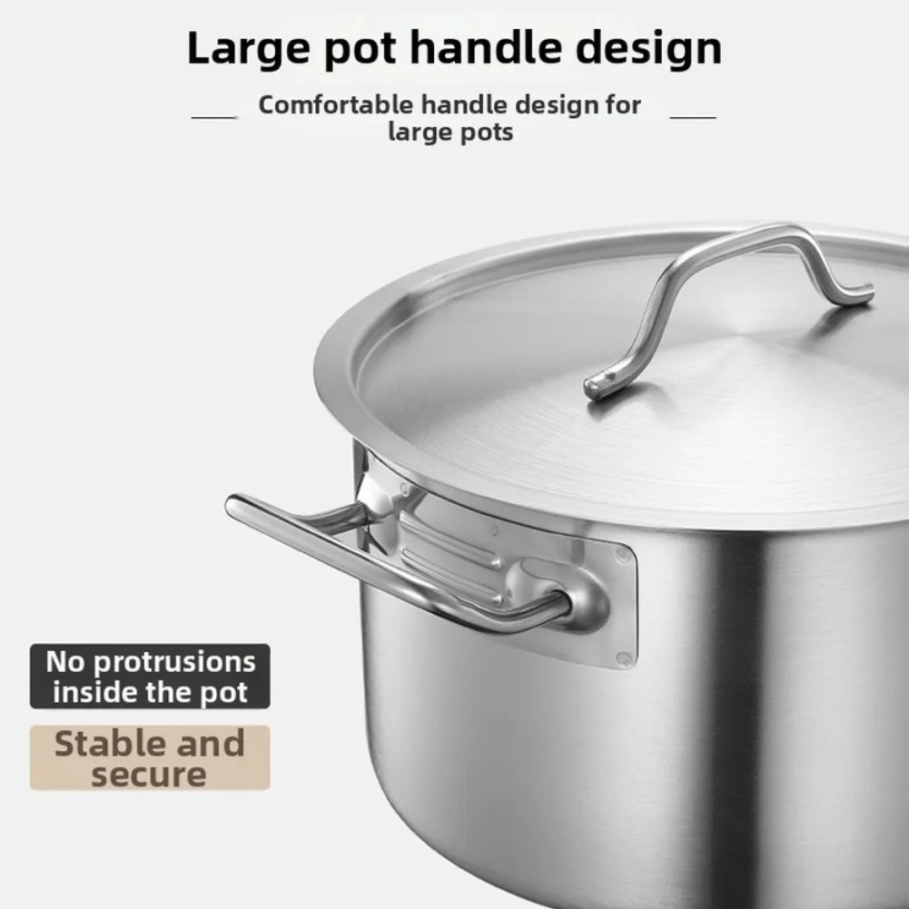 Stainless Steel Milk Pot 16 18 20 22 24cm with Lid Sauce Pan for Gas Electric Induction Stove Boiling Simmering Use