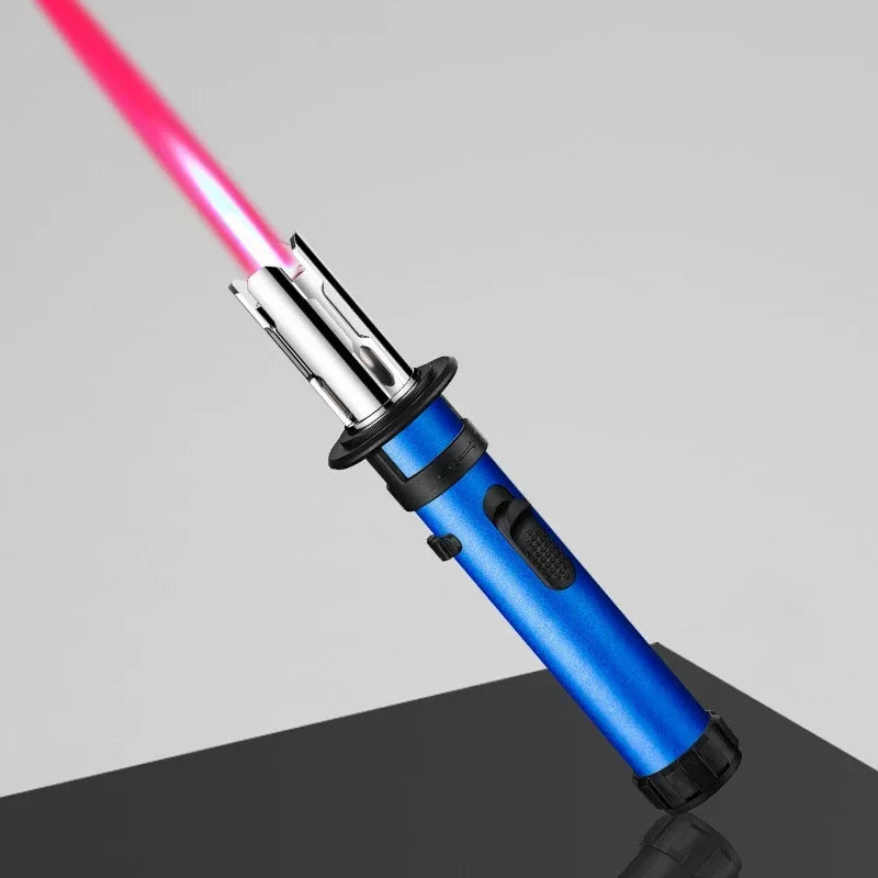 Metal Gas Lighter Powerful Kitchen Cooking Torch Turbo Flame Jet Outdoors BBQ Barbecue Smoking Accessories Windproof Lighters