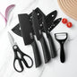 3-5PCS black stainless steel kitchen knife set, including a full set for kitchen, dormitory, household use, chef's knife, fr