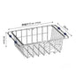 Stainless Steel Telescopic Sink Drain Rack Non-Slip Dish Drying Kitchen Bathroom Countertop Organizer Rack for Household Use