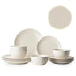 Plates and Bowls Sets 12 Pieces Dinnerware Sets for Kitchen Reactive Glaze Dishes Set for 4 Dishwasher and Microwave Safe Serie