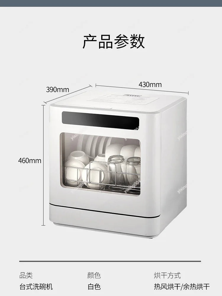 Portable Countertop Dishwasher No Installation Smart High Temp Drying Household Washer