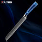 Stainless Steel Chef Knife Kitchen Knife Set 1-8Piece Razor-Sharp Paring Knife, Boning Knife, Santoku Knife, Blue Resin Handle