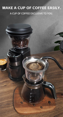 HiBREW Automatic Burr Mill Electric Coffee Grinder with 34 Gears for Espresso American Coffee Pour Over Visual Bean Storage G3
