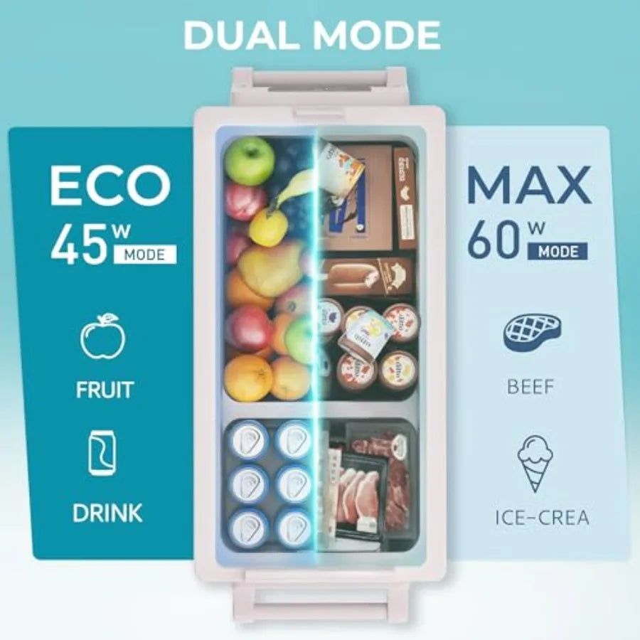 12 Volt Refrigerator 59QT 55L Electric Cooler 12V Fridge APP Control 12V Cooler -468 Portable Freezer 12/24V DC 100-240V AC for