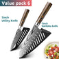 Kitchen Knife Set Professional Chef Knife 7CR17 Germany Stainless Steel Damascus Laser Meat Cleaver Slicing Santoku Cutter Tools