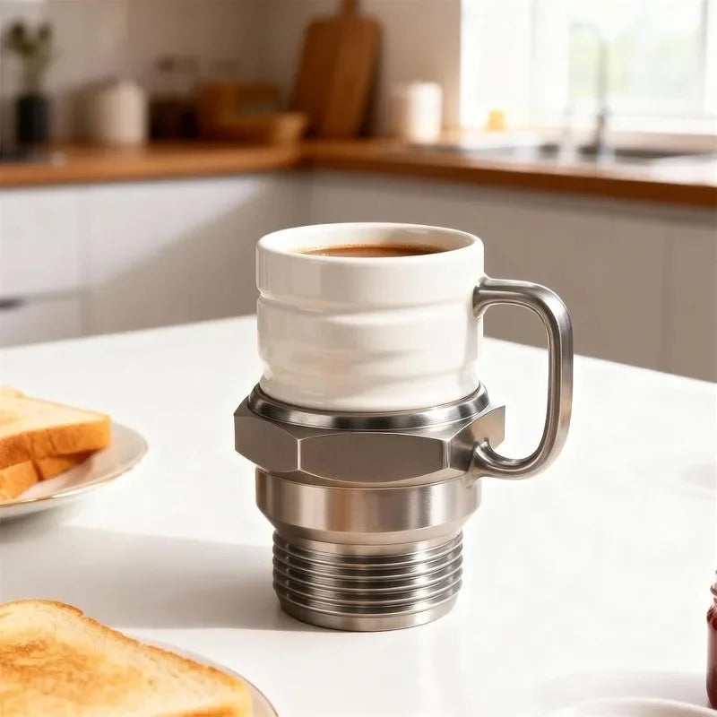 Spark Plug Coffee Cup Ceramic Car Themed Mug for Mechanics Garage Enthusiasts Creative Gift