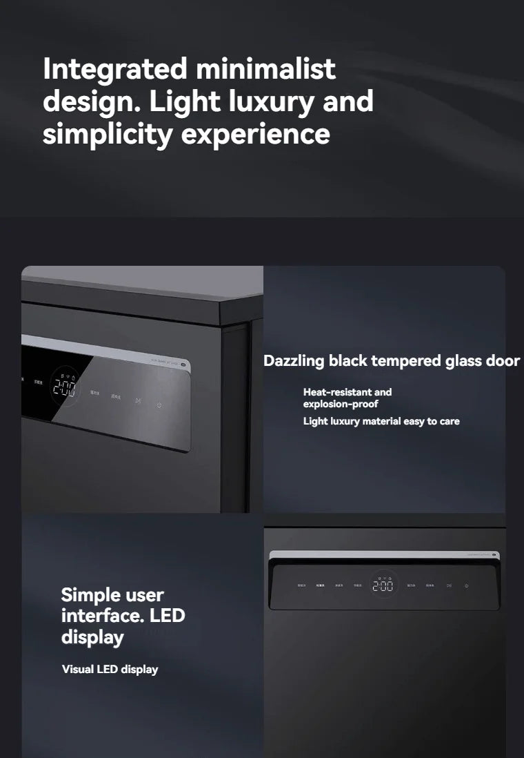 Integrated Sink Dishwasher Xiaomi Mijia Smart Embedded Dual Purpose Dishwasher 16 Sets N1 Large Capacity QMDW1602M Built-in Dish