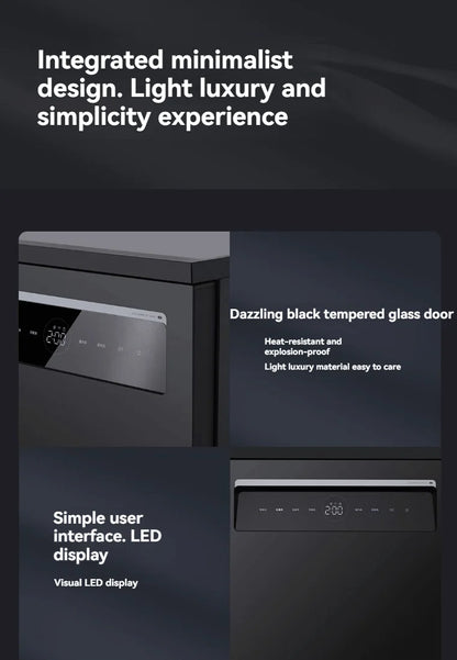 Integrated Sink Dishwasher Xiaomi Mijia Smart Embedded Dual Purpose Dishwasher 16 Sets N1 Large Capacity QMDW1602M Built-in Dish