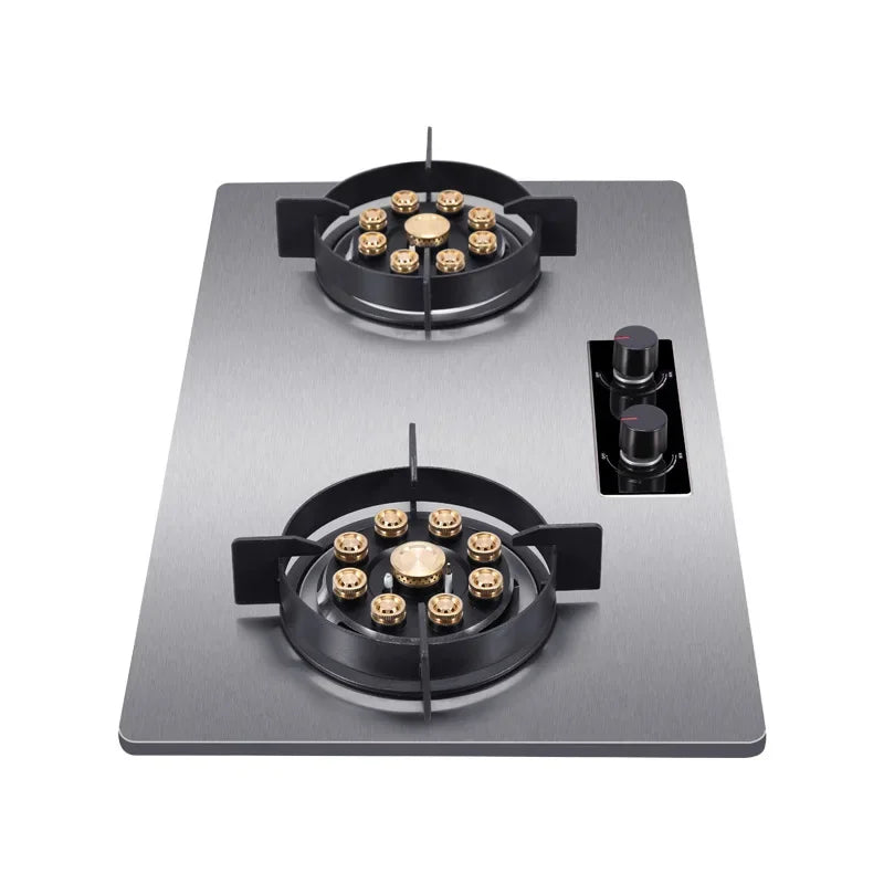 2025 419D 7.0KW Stainless Steel Double-head Fierce Stove /Household  Embedded Dual-Purpose Natural Liquefied Gas Stove