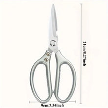 Multi-Function Kitchen Scissors Heavy Duty Kitchen Shears,Cutting Food ToolsCooking Shears for Chicken,Meat, Fish,Poultry(Sliver)