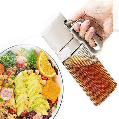 Glass Oil Sprayer Bottle,250ML Cooking Oil Dispenser Bottle For Kitchen Portable Reusable Bottles，For Air Fryer , Kitchen