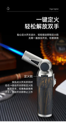 JOBON Folding High Power Spray Gun Windproof Jet Blue Flame Butane Gas Torch Lighter Safety Lock Switch Portable Cigar Lighters
