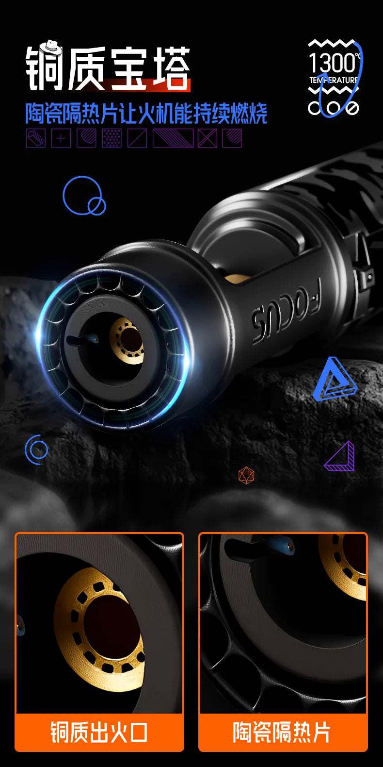 New Powerful Metal Gas Lighter Windproof Kitchen Cooking Torch Flame Jet Barbecue Smoking Accessories Cigar Lighters Men's Gift