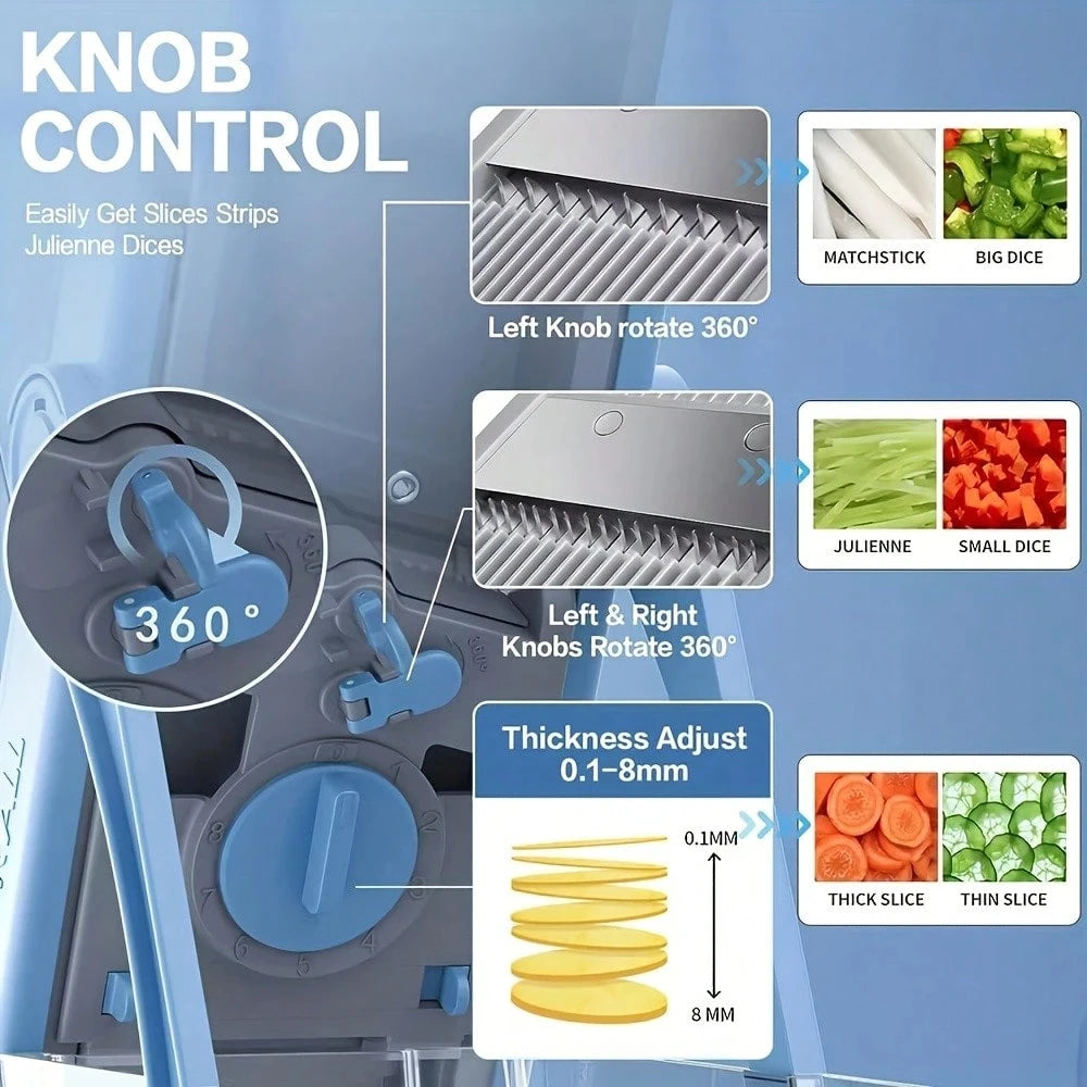 Multifunctional Vegetable Slicer And Dicer, 3-In-1 For Shredding/Slicing/Dicing, With Hidden Blade Safety Design, Easy To Clean And Machine Washable, A Must-Have Tool For Home Chefs, Greatly Improving Prep Efficiency And Redu