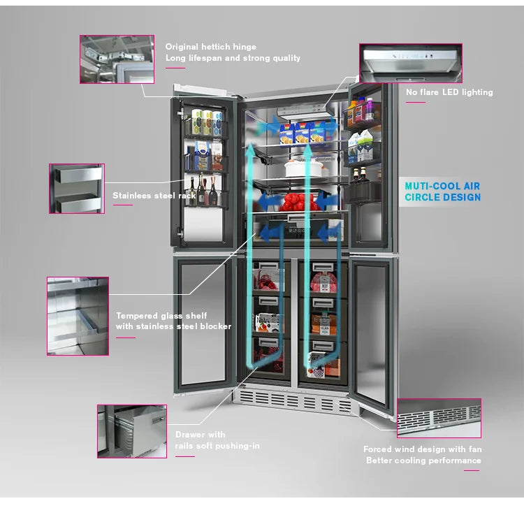 2025 BCD-355WQB Best-Selling Built-In Refrigerator-Freezer - 355L Home Appliance with Premium Cooling Performance