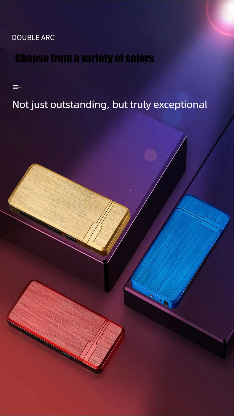 Plasma Dual ARC Touch Sensitive Lighter USB Rechargeable Windproof Flameless Lighter Gift for Men