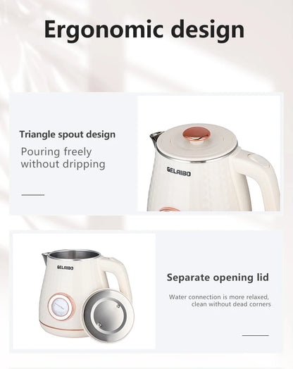 GELAIBO electric kettle mechanical thermometer shows the temperature, high-quality temperature control, European-style fashion s