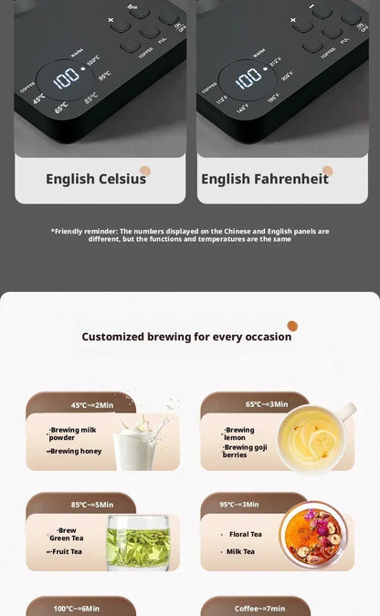 900ML Electric Gooseneck Kettle Constant Temperature Rapid Heating Hand Brew Coffee Pot Gooseneck Kettle Tea Kettle 110V/220V