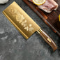 Gold Rose Pattern 4-Piece Kitchen Knife Set, Luxury Stainless Steel Chef Knives for Cooking, Sharp Professional Kitchen Tools