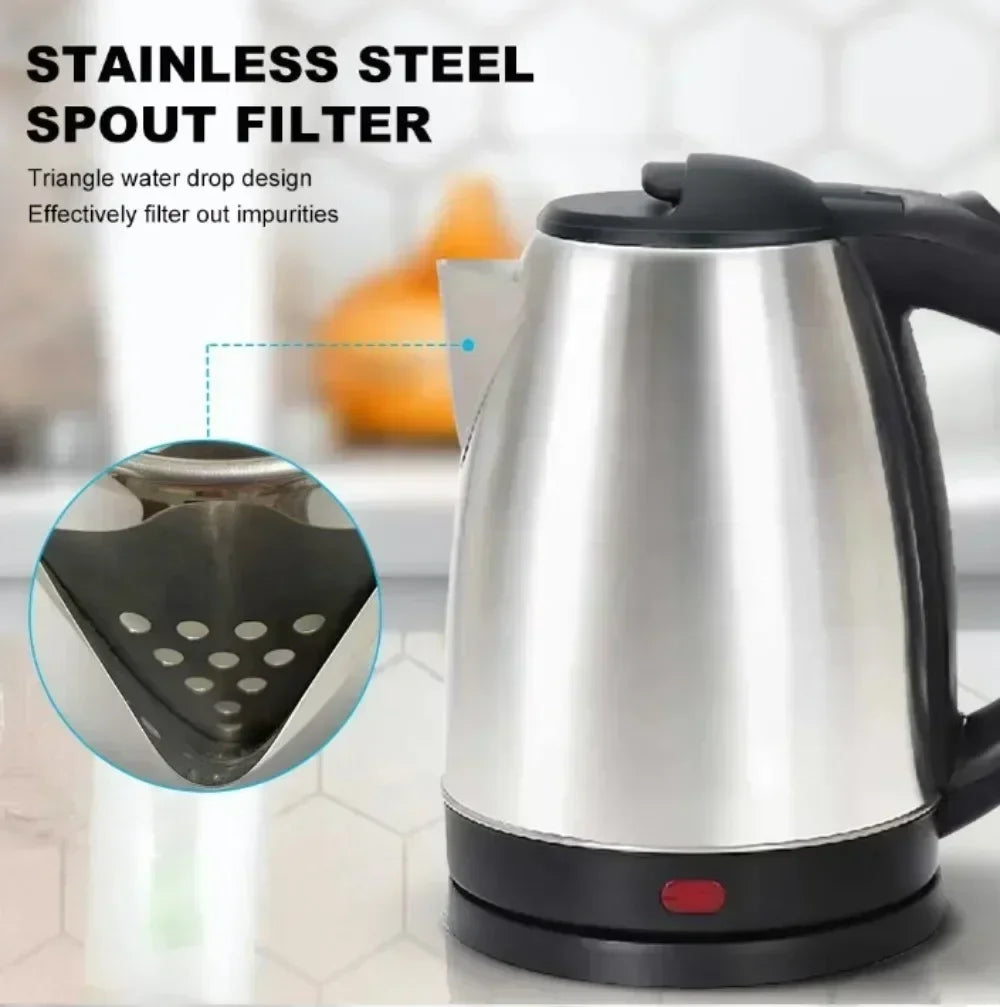 2L Food-grade Stainless Steel Electric Teapot Electric Kettle Hot Water Kettle Coffee Beverage Boiler Electric Water Heater