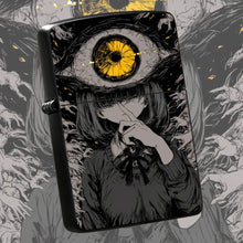 Dark Style One-Eyed Girl Art Illustration Lighter, Trendy Unique Vibe Portable Daily Essential, Distinctive Subculture Design Niche Collectible, Multi-Scene Practical Gift Choice, High Recognition Creative Portable Practical