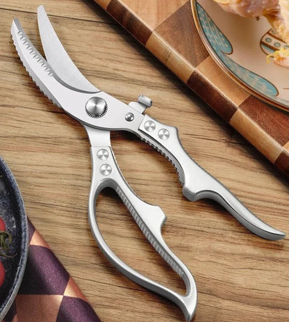 Multifunctional Kitchen Scissors Restaurant Outdoor Use Chicken Bone BBQ Sharp Durable Household Stainless Steel Strong Scissor